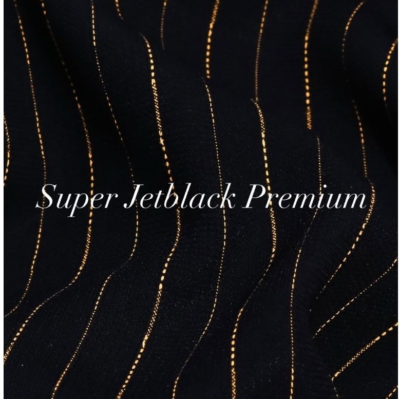 kain meteran super jetblack salur premium/kain jetblack salur/kain jetblack