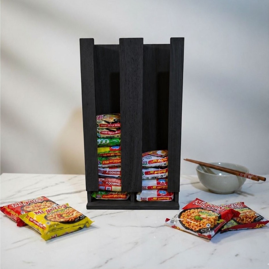 Rak Mie Instan Warmindo minimalis / Rak Indomie Modern / Storage Mie instan