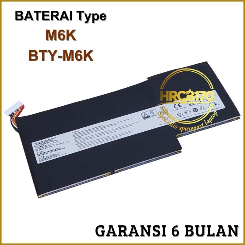 Baterai Laptop MSI MS-16K3 GS63VR 7RG 7RE 6RF BTY-M6J GS73VR BTY-M6K -HRCB
