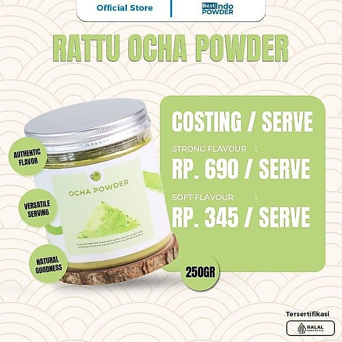 Ocha Powder Bubuk Ocha minuman Rattu Japanese Tea Japan Tea Teh Hijau BS