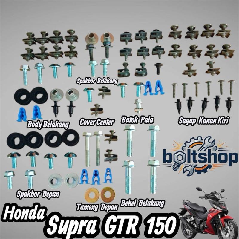 Baut Supra GTR 150 / Baut Body motor Supra  GTR 150 Lengkap / Baut body motor Supra GTR 150 full set