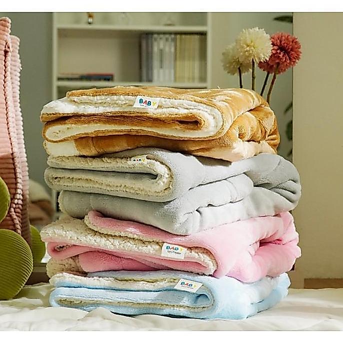 [KINTAKUN BABY] Sherpa Non Foil Selimut Bayi Bulu Halus Tebal Baby Blanket 76x102cm Perlengkapan Bay