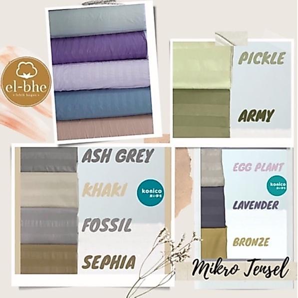 KONICO kain sprei bahan EMBOS TENSEL SUTRA premium Motif GARIS METERAN