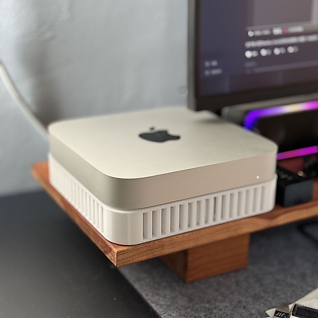 Suitable for Mac mini M1 M2 Mac Studio Apple computer desktop dustproof bracket white heat