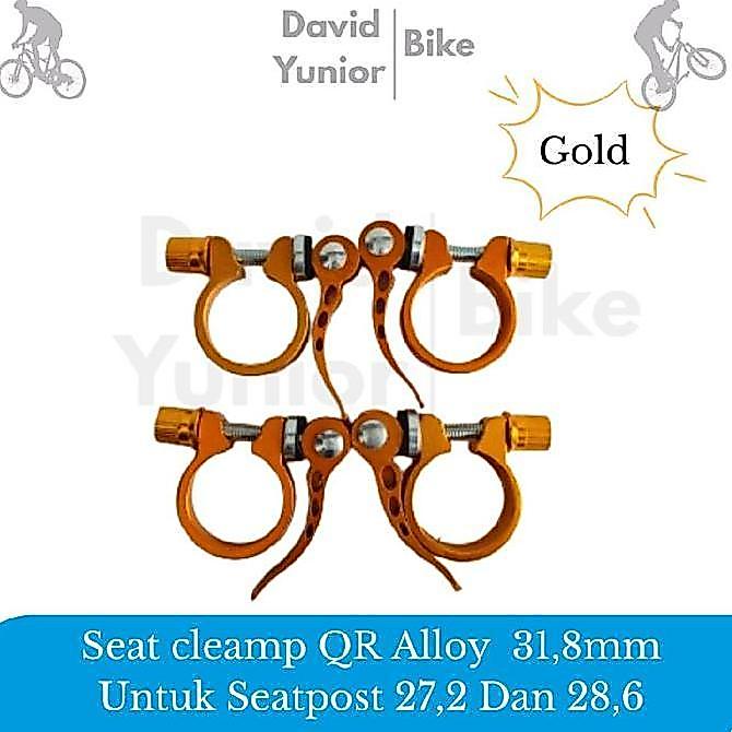 Seatclamp QR Alloy 31,8mm Klem Penjepit Untuk Seatpost 27,2 dan 28,6 Sepeda MTB Lipat