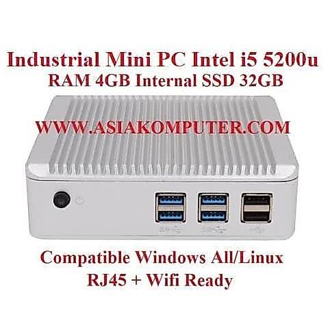 Industrial Mini PC x86 Intel i5 Ram 4GB SSD 32GB Wifi HDMI VGA MiniPC