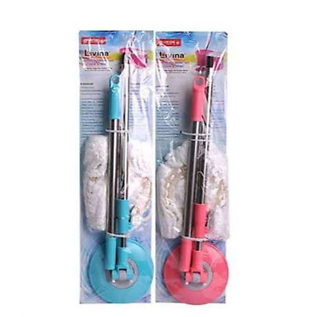 LION STAR Livina Spin Mop Handle Set (Stick & Mop) WARNA RANDOM [HANDLE BM-51] LIVINA Spin Mop HANDL