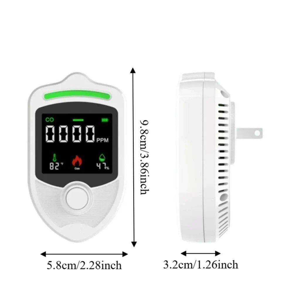4 Environmental Sensors Wireless Gas Detection System Temperature Humity Sensors Sound ning Gas Alar