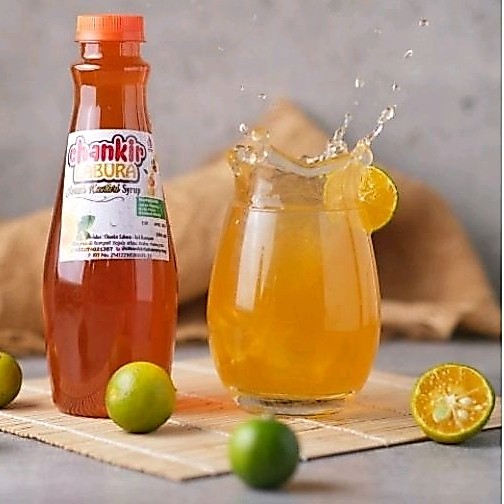 Sirup Jeruk Kasturi khas Medan dengan somboy merah isi perbotol 350 ml oleh oleh Labura