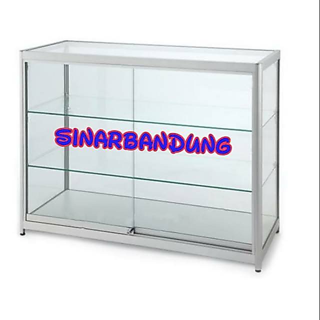 ETALASE KACA 50CM 100CM 150CM 200CM ETALASE DAGANG ETALASE TOKO WARUNG BANDUNG ONLY