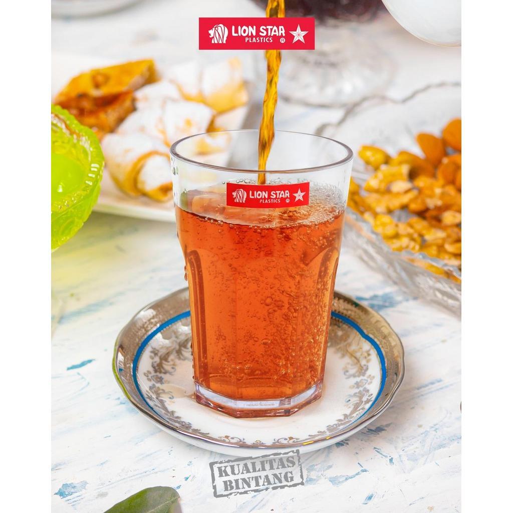 HOMTON Lion Star GL-95 Murano Glass 350 ml Gelas Akrilik Mika Minum Bening Food Grade BPA FREE Gelas