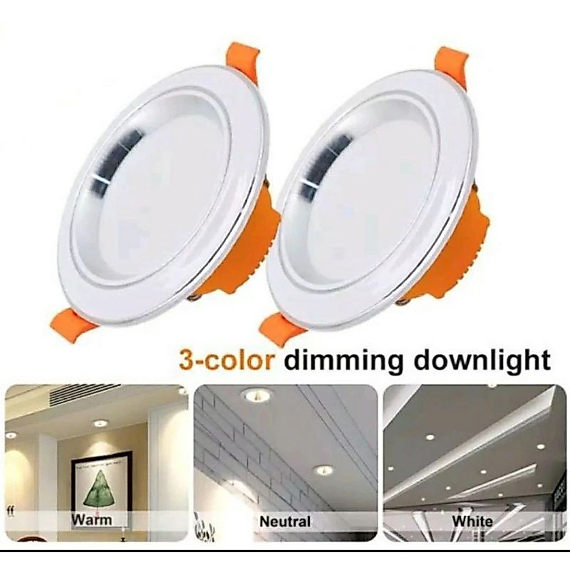 downlight 3 warna / downlight 3 warna murah / downlight plafon / lampu plafon / lampu 3 warna
