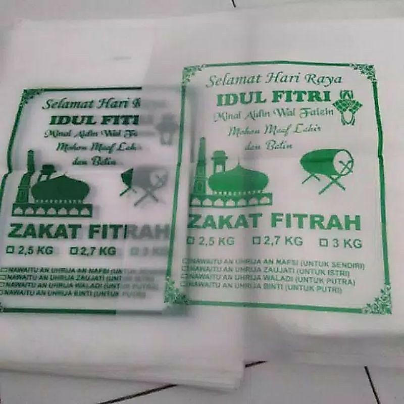 Plastik beras zakat / plastik beras 3kg