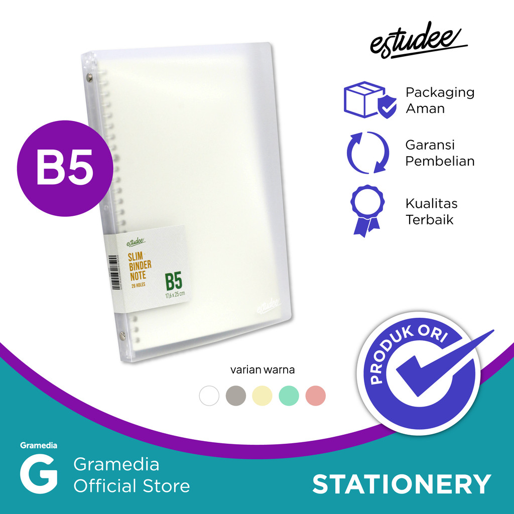 Estudee Slim Binder Note B5 White