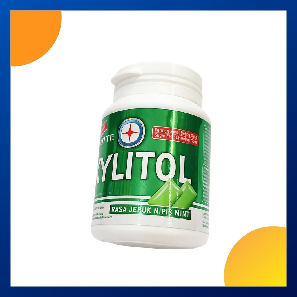 Lotte Xylitol Rasa Jeruk Nipis Mint Botol 38 Butir