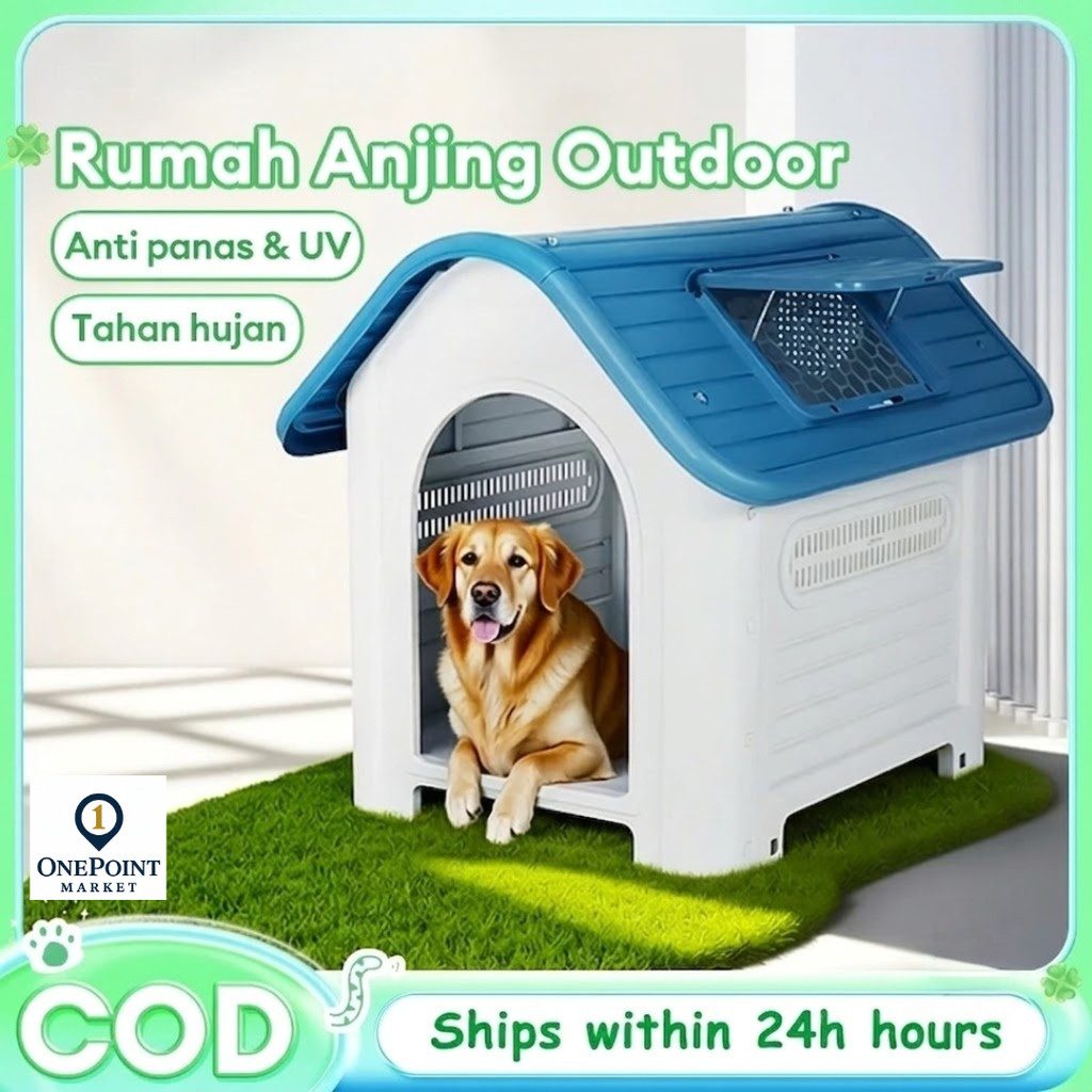 Dog House Villa Four Seasons Rainproof Outdoor Indoor Dog Kennel Large Dog House Outdoor