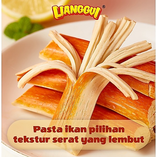 Wabisabie.Store Lianggui Crab Stick Halal - Crab Stick Bbq/Pedas/Aneka Rasa, Cemilan Paling Banyak
