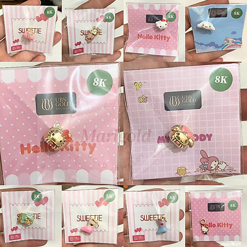 LIONTIN CHARM KITTY/MY MELODY/CINNAMOROLL/KUROMI/SWEETIE UBS 375/8k