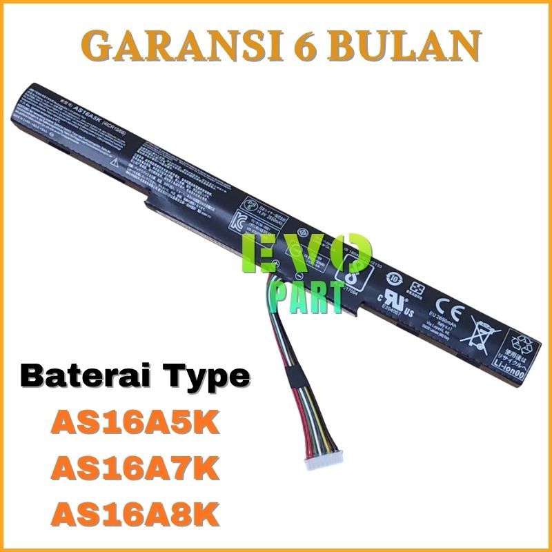 Batre Baterai Acer E5-475 E5-575 E5-774 (AS16A5K AS16A7K AS16A8K) -NEW