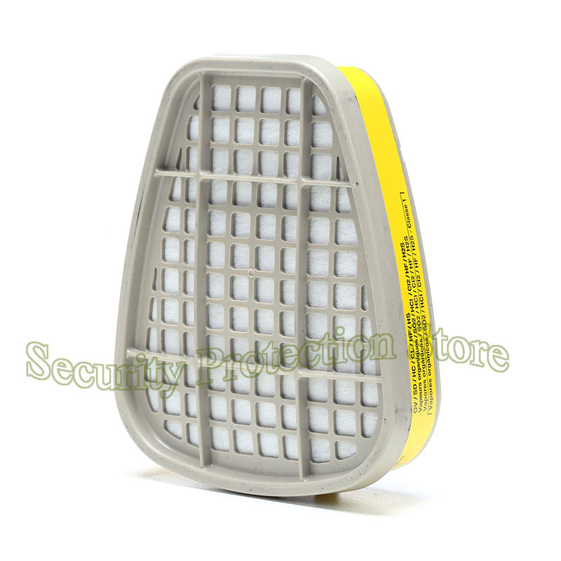 6002 6003 Respirator Cartridge For Acid gases Chlorine Hydrogen Chloride Sulfur Dioxide Chlorine Dio