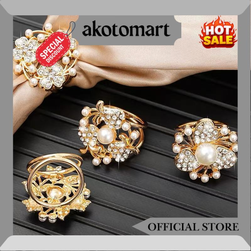 Cincin bros/bros jilbab/bros terlaris/Aksesoris jilbab Muslim/Ring hijab mutiara GR
