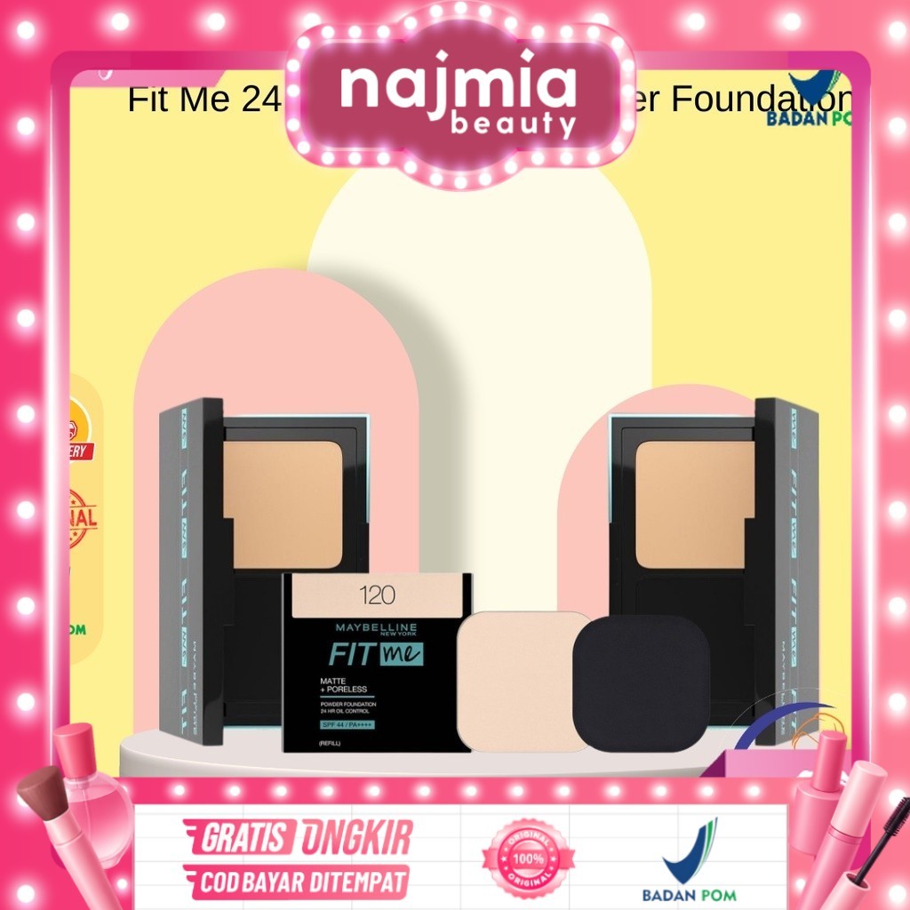 Najmia Ofc Maybelline Fit Me 24Hr Oil Control Powder Foundation Bedak Refill
