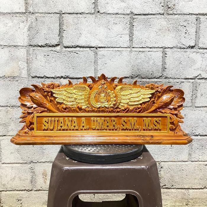 Papan nama meja ukir / papan nama meja / papan nama meja custom-leluhurart-