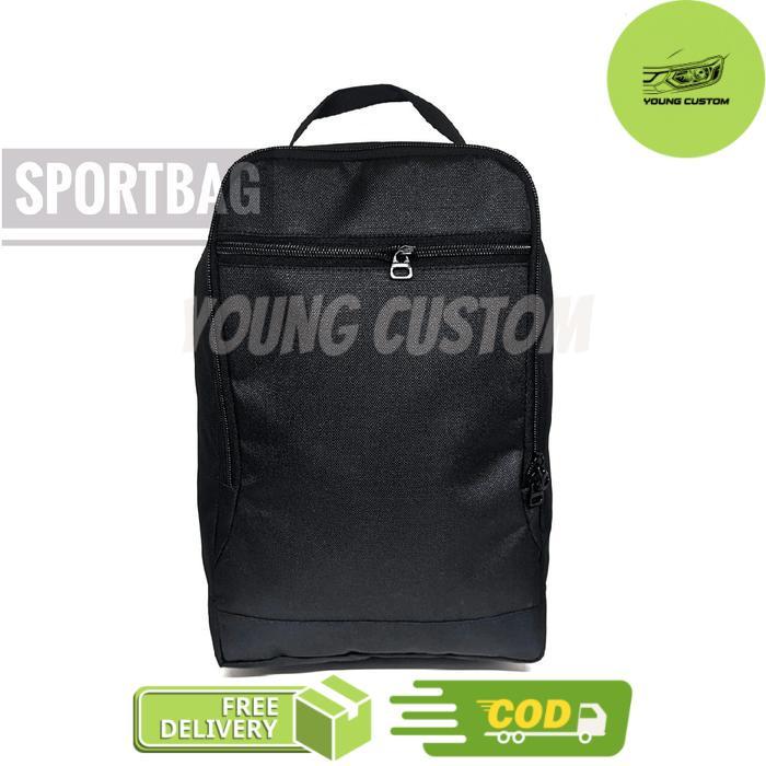 Tas Sepatu Sepak Bola & Futsal Warna Hitam Polos Basic Quality - -, -