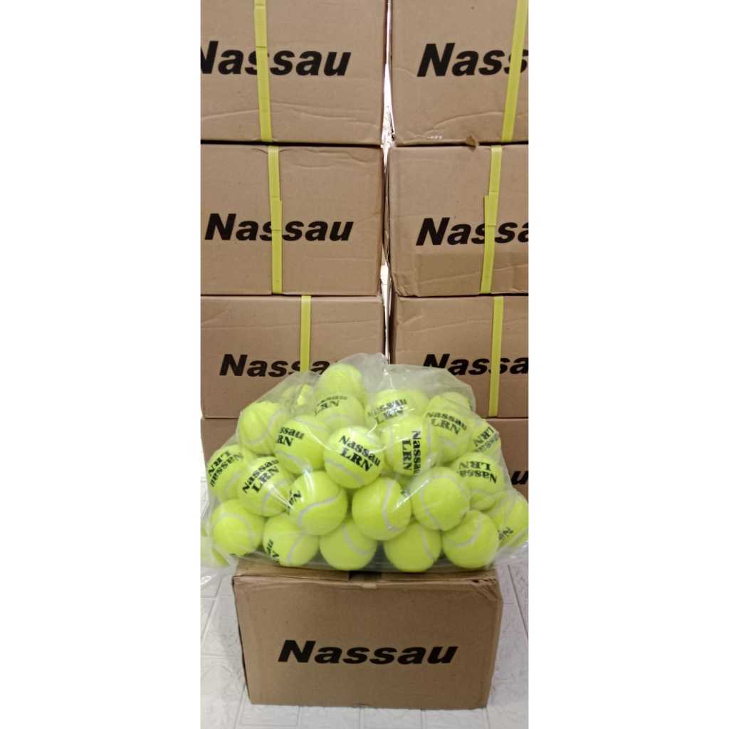 Bola Tenis NASSAU TRAINING/bola tenis Latihan NASSAU isi 72 ember ORI