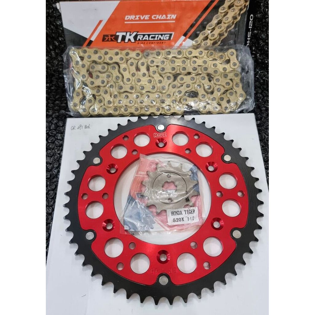 Gir girset gir paket Gear set CRF250 CRF150 CRF230 ROZ 520 -44T,46T,47T,49T Rantai TK Racing 520 130