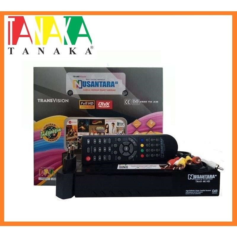 promo toko Tanaka Digital receiver TN-01 4K HD Transvision Nusantara Blackberry Parabola