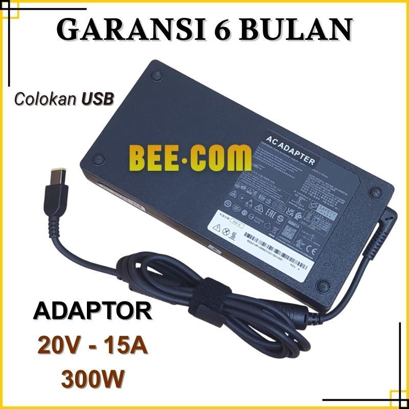 Charger Adapter Compatible For Legion 7 - 20V 15A ADL300SDC3A Slim 300W USB -BEE