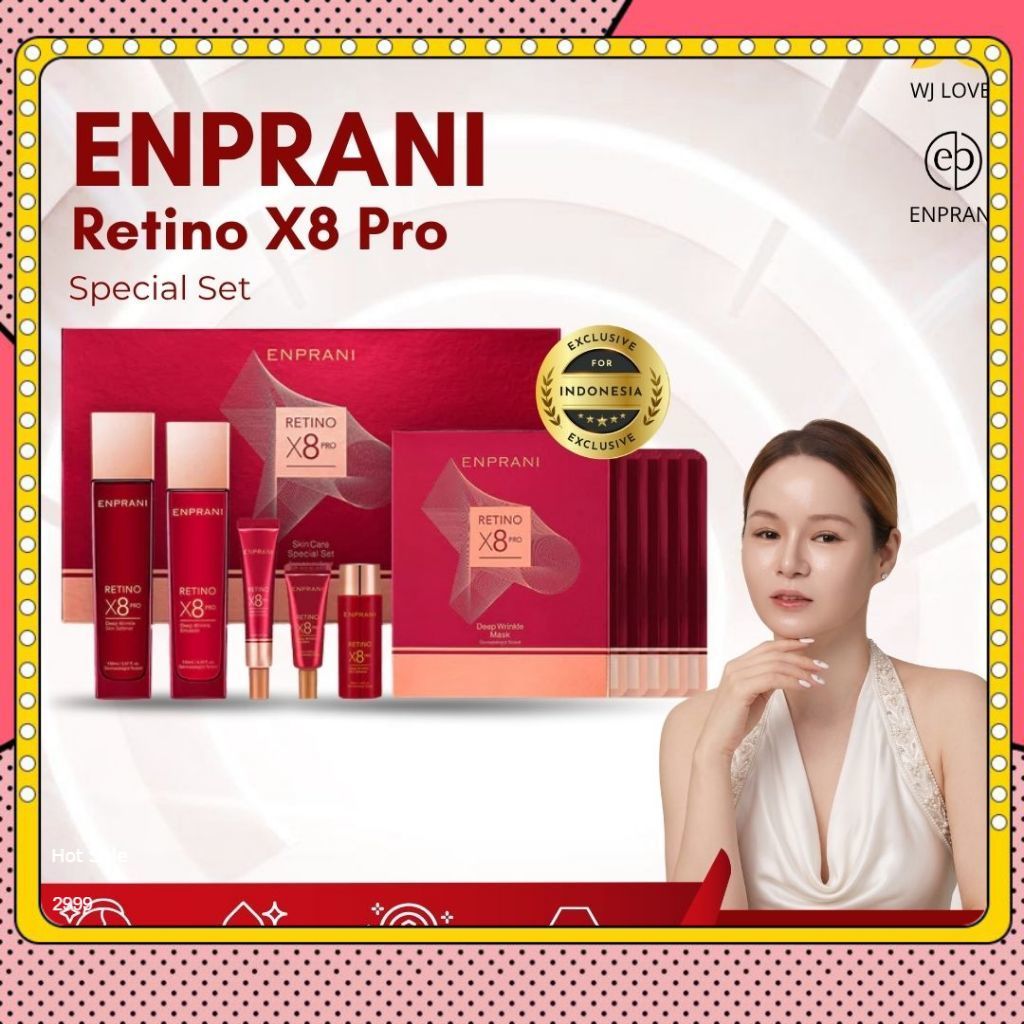 ENPRANI Retino X8 Pro Skin Care Special Set | Paket Perawatan Anti Aging
