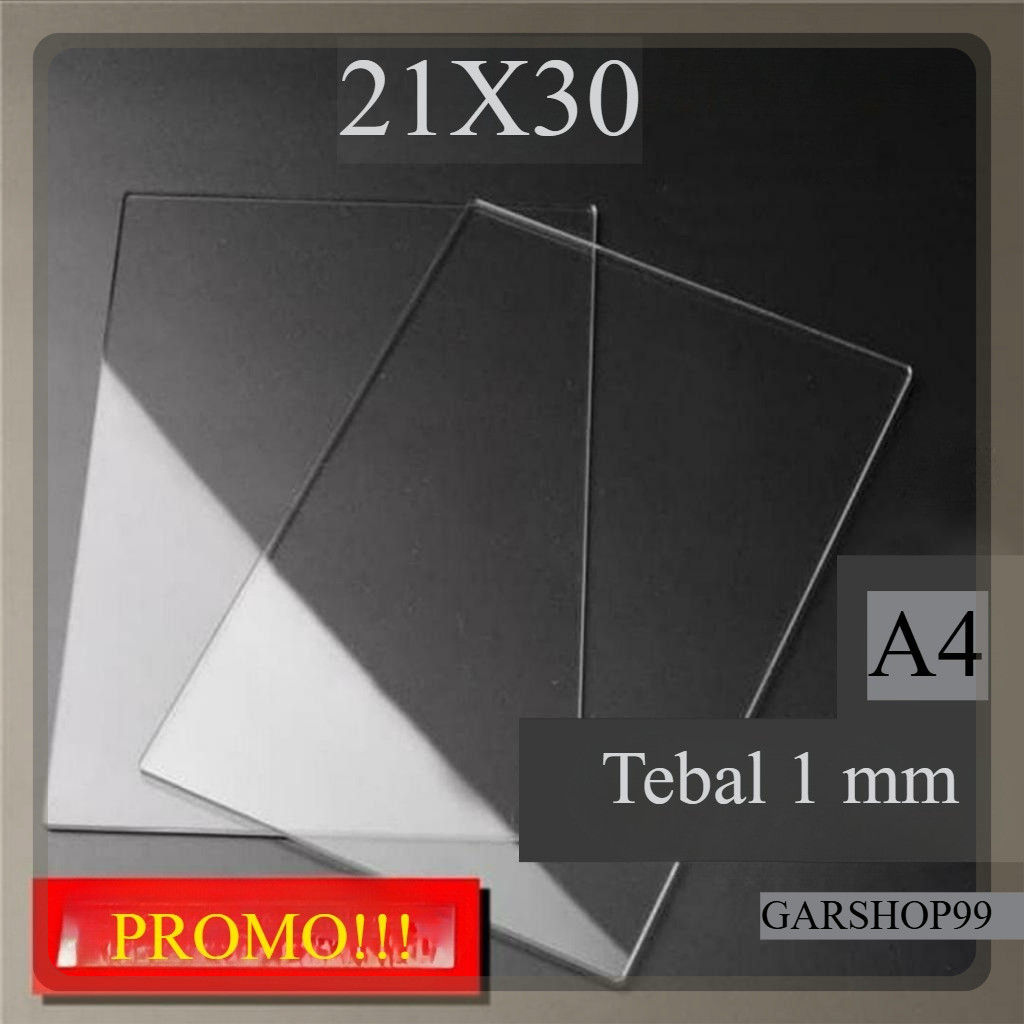 AKRILIK lembaran 1mm A4 / Akrilik bening / Acrylic