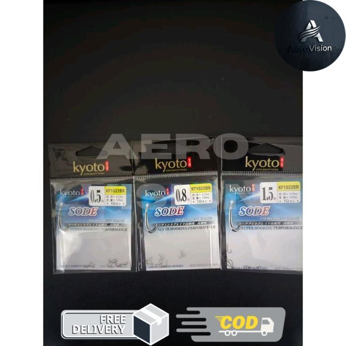 Kail Pancing Kyoto Sode no 0,1 0,3 0,5 0,8 1 1,5 Hook waderan murah berkualitas - 0,3
