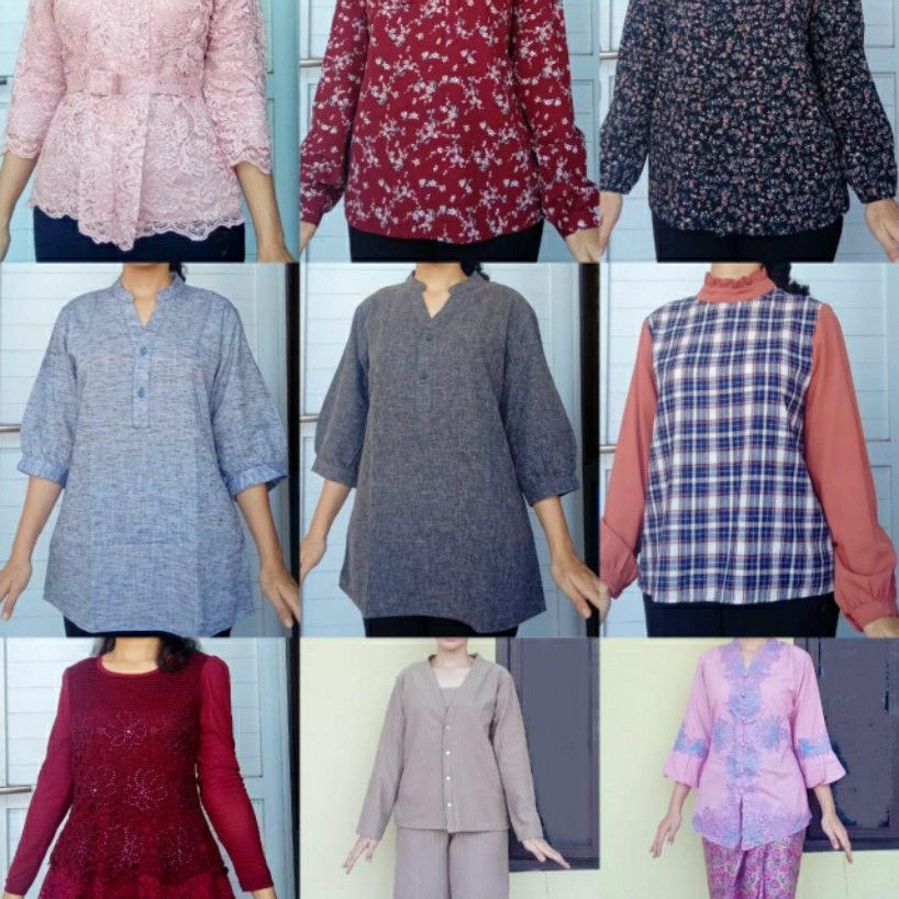 [BACA DESKRIPSI] ATASAN WANITA KEBAYA ENCIM BLOUSE BATIK ONE SET ONESET CANTIK