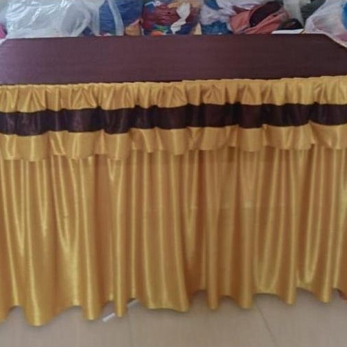 Taplak Meja Prasmanan Renda Ukuran 200 X 60 X 75 Cm (P X L X T) - Cover Meja Prasmanan Berkualitas P