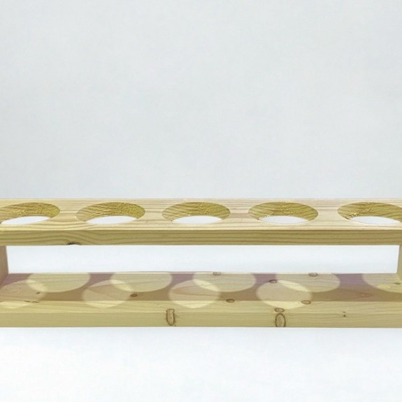 Rak Kayu 5 Lobang Aesthetic Untuk Saos / Cup Gelas Plastik