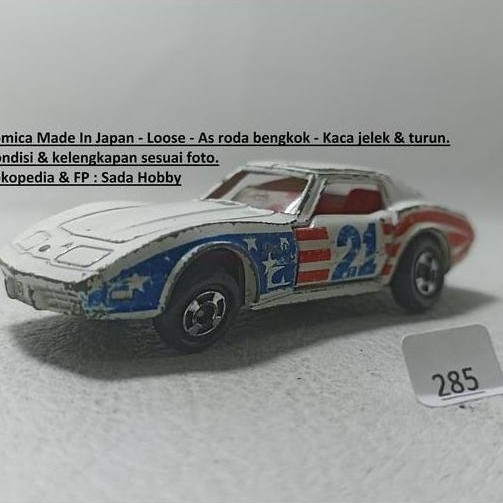 VINTAGE TOMICA FOREIGN F21 CHEVROLET CORVETTE STINGRAY MADE IN JAPAN JUNK CADATOYS