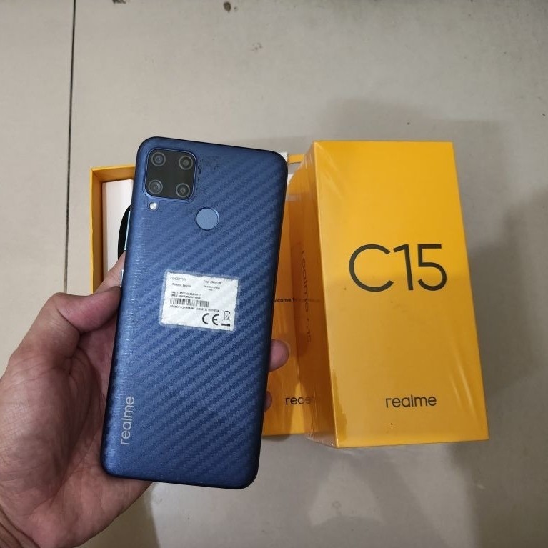 Second realme C15 ram 4/64 fullset no minus