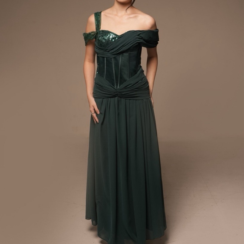 EST THE LABEL – Alba Dress in emerald green/ baju pesta hijau emerald / dress pesta / party dress / 