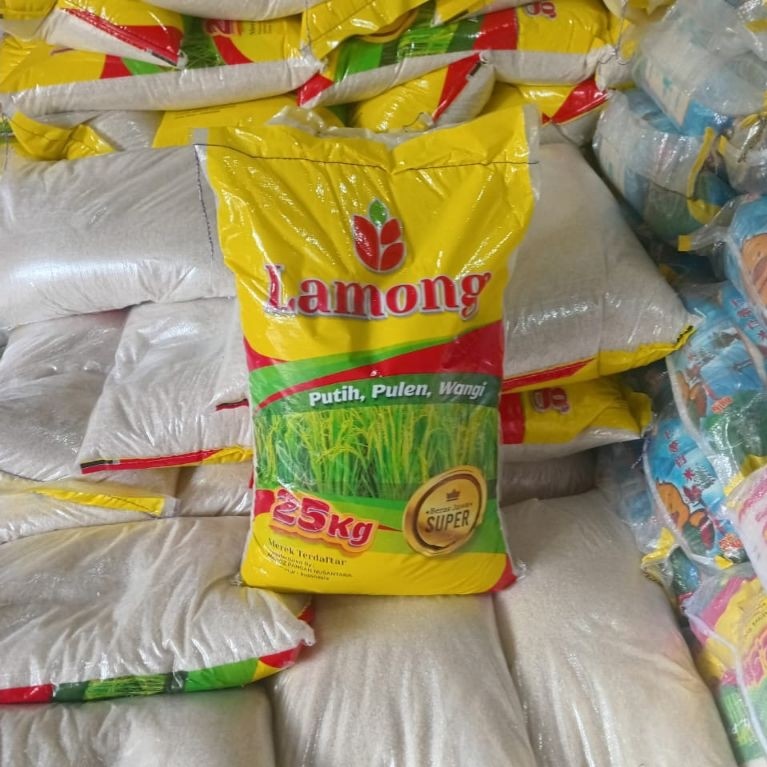Beras lamong kemasan 25kg asli(instan)