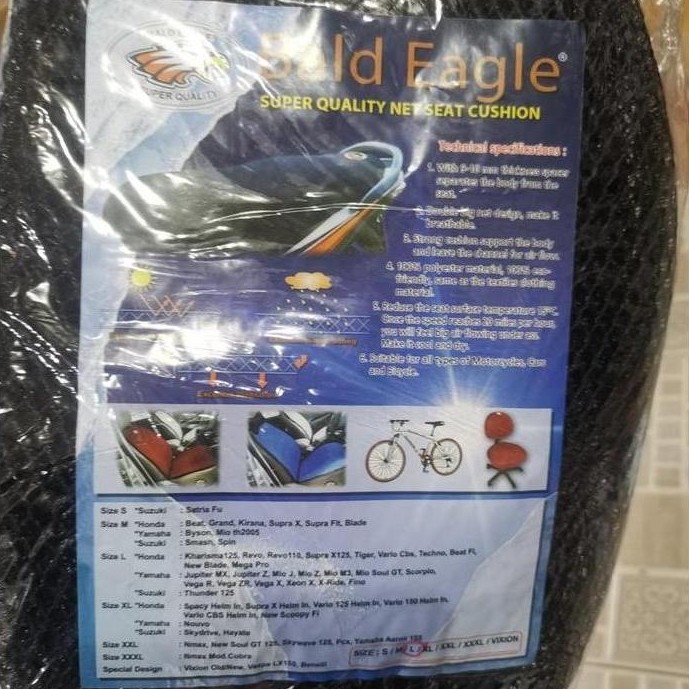 BALD EAGLE SARUNG JOK JARING MOTOR BEBEK UKURAN L ALL BEAT FI / TIGER / MEGAPRO / THUNDER 125 / SEMU