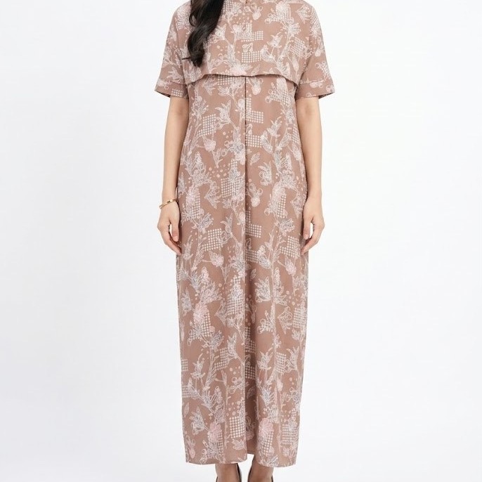 Eprise Gamis Lengan Panjang BROWN AP1114 | Dress Wanita