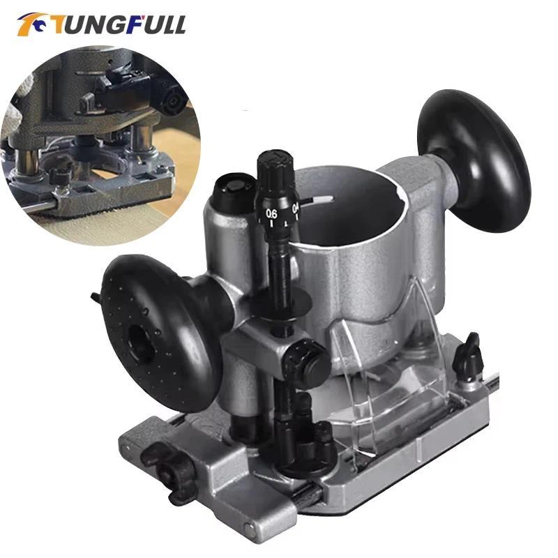 Compact Plunge Router Base Milling Trimming Machine Base Aluminum Plunge Router Bracket Wood Router 