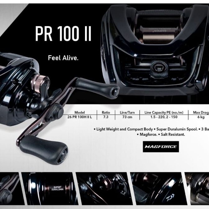 Reel Daiwa PR 100 H II L | Reel BC Daiwa | Baitcasting