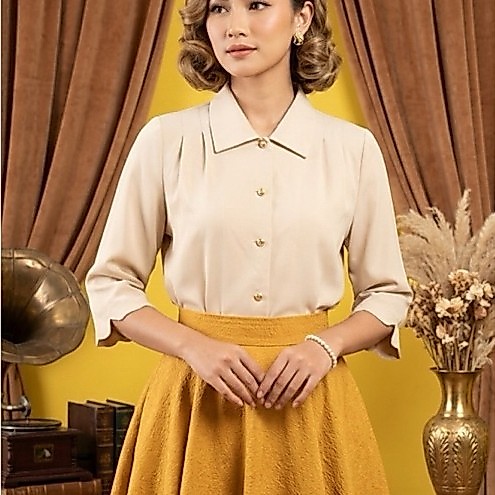 Blouse vintage prilof | blouse vintage elegan | blouse kemeja vintage
