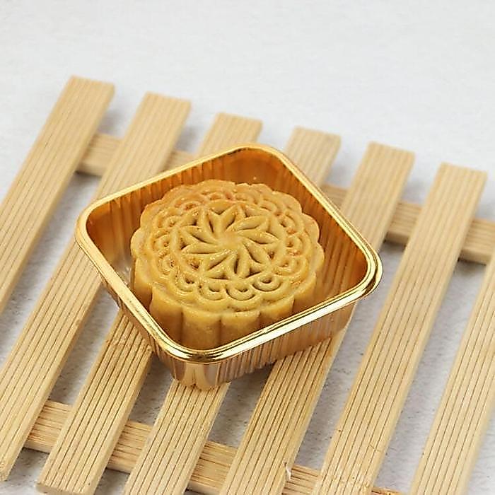 Tray Mika Moon Cake Emas 100Pcs