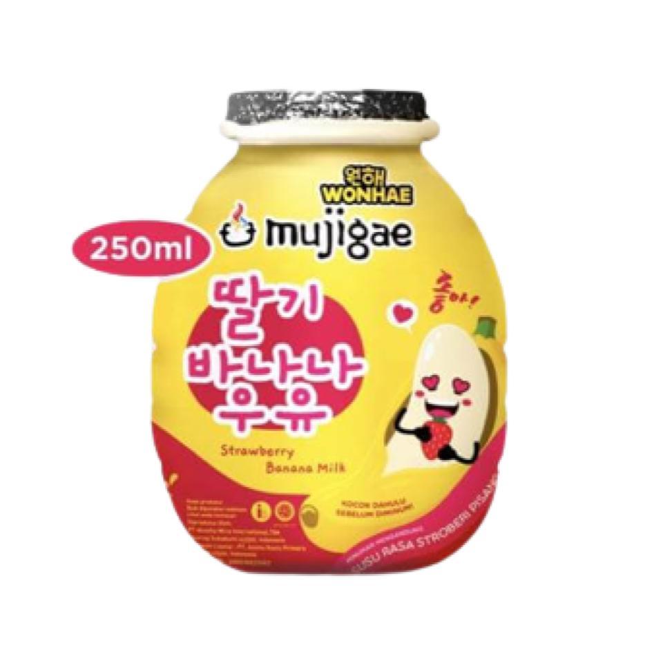 Mujigae Susu Banana Strawberry 250 ml