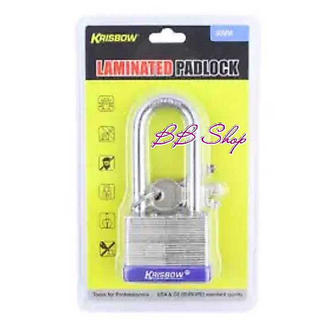 Krisbow Gembok Besi Laminasi Shackle Panjang 50 MM